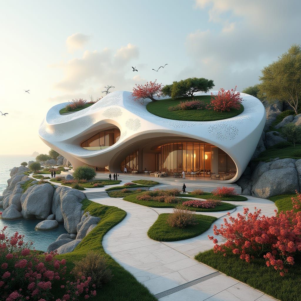 Futuristic Biomimicry Building with Iranian Geometric Patter...