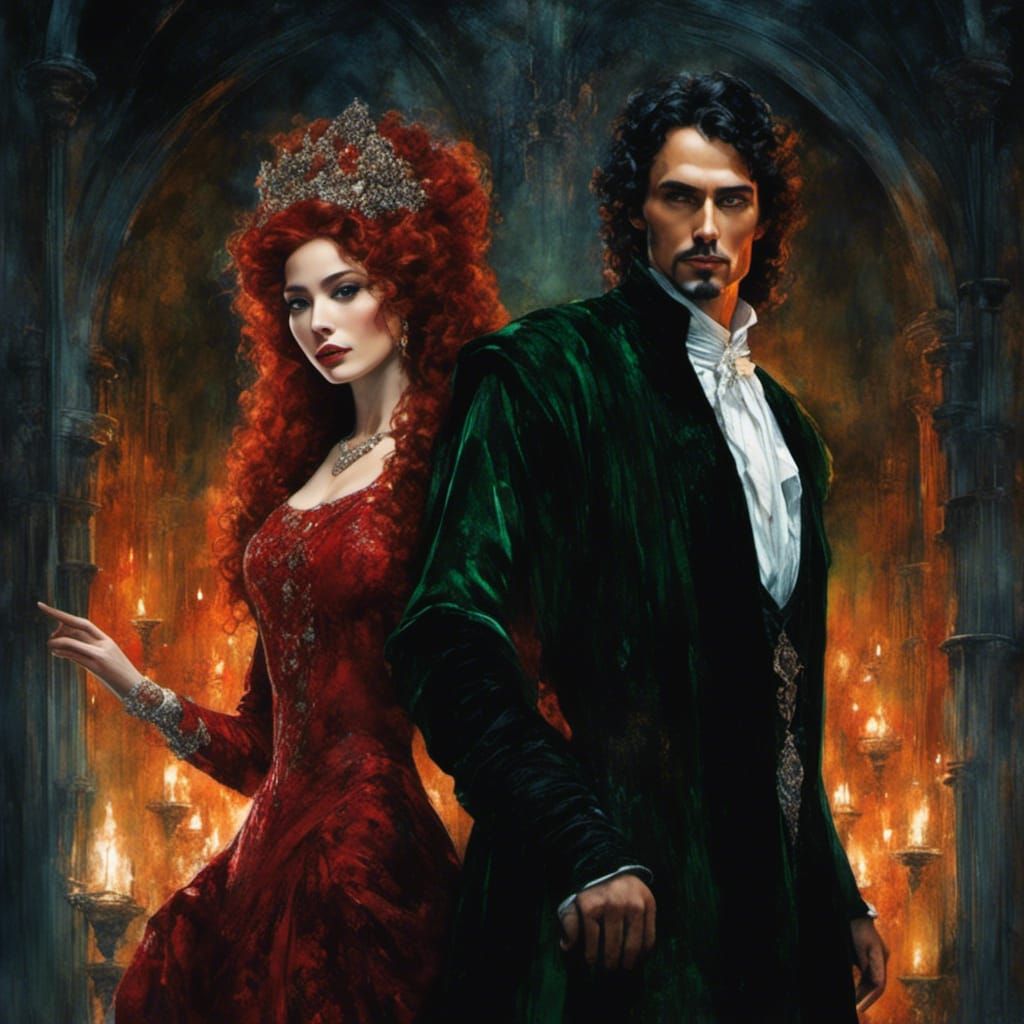 Vlad Tepes and Bride as Watercolor Art