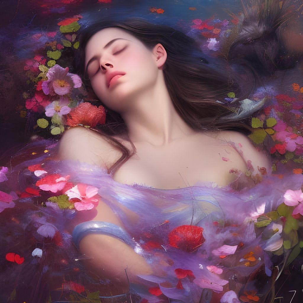 Sleeping Beauty in a Bed of Lava Flowers
