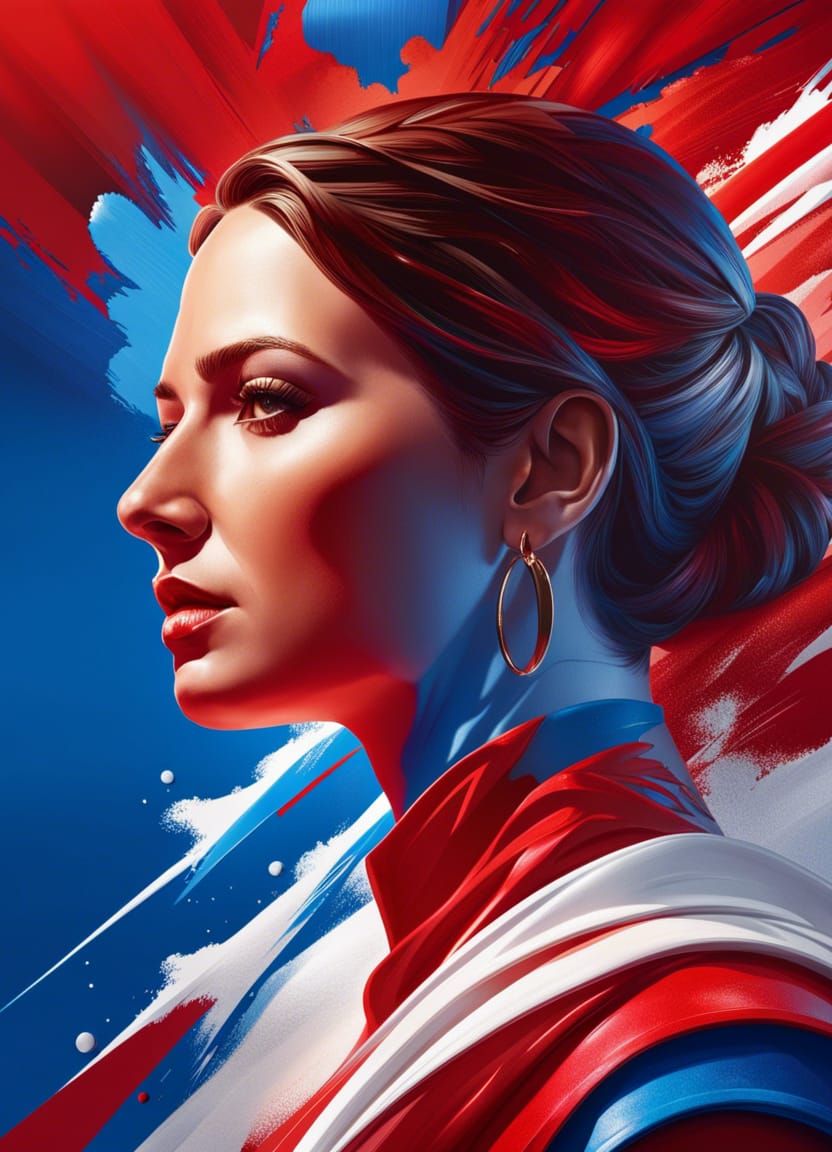 Serbia as Woman: Hyperrealistic Digital Portrait