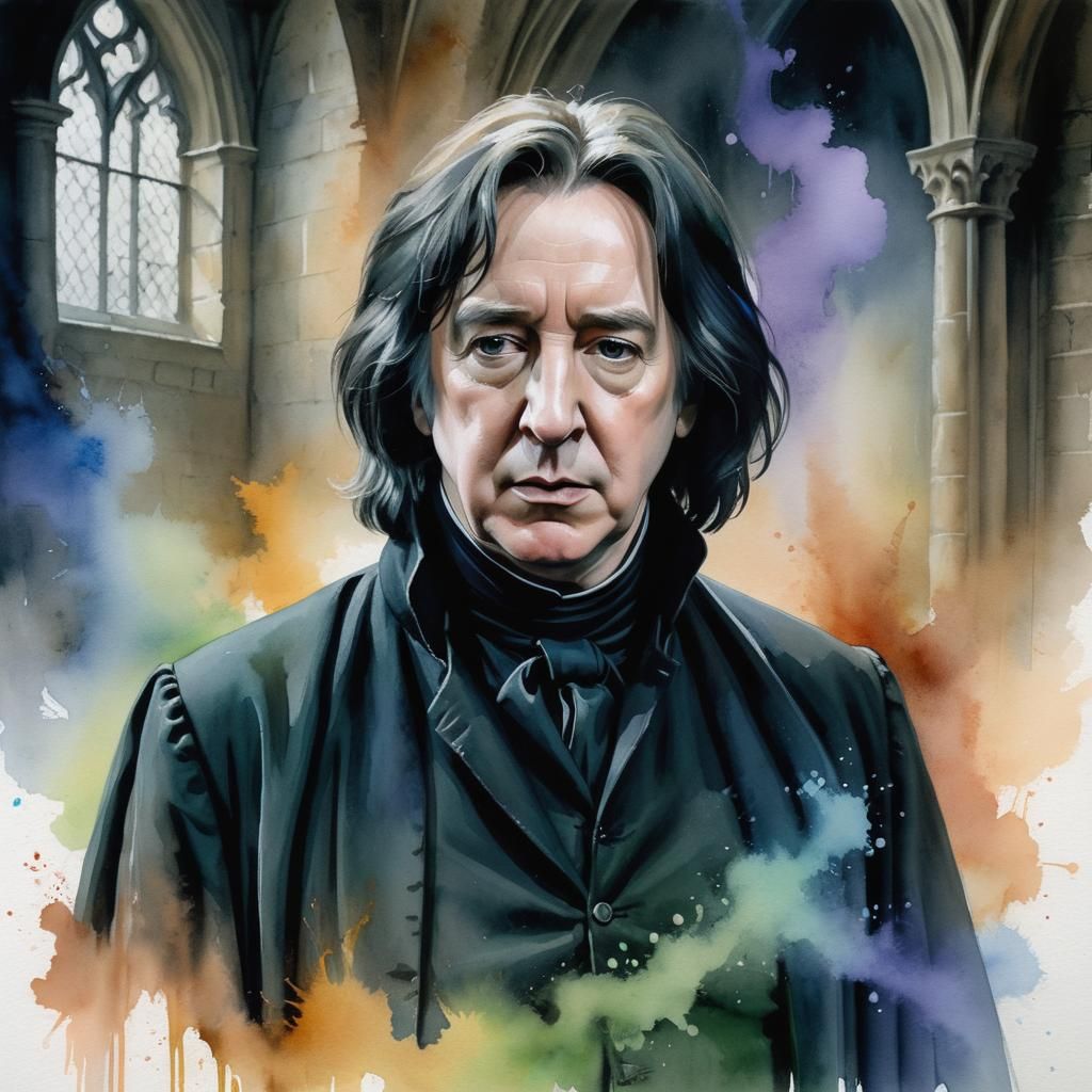 Alan Rickman as Severus Snape in Dark Castle Setting