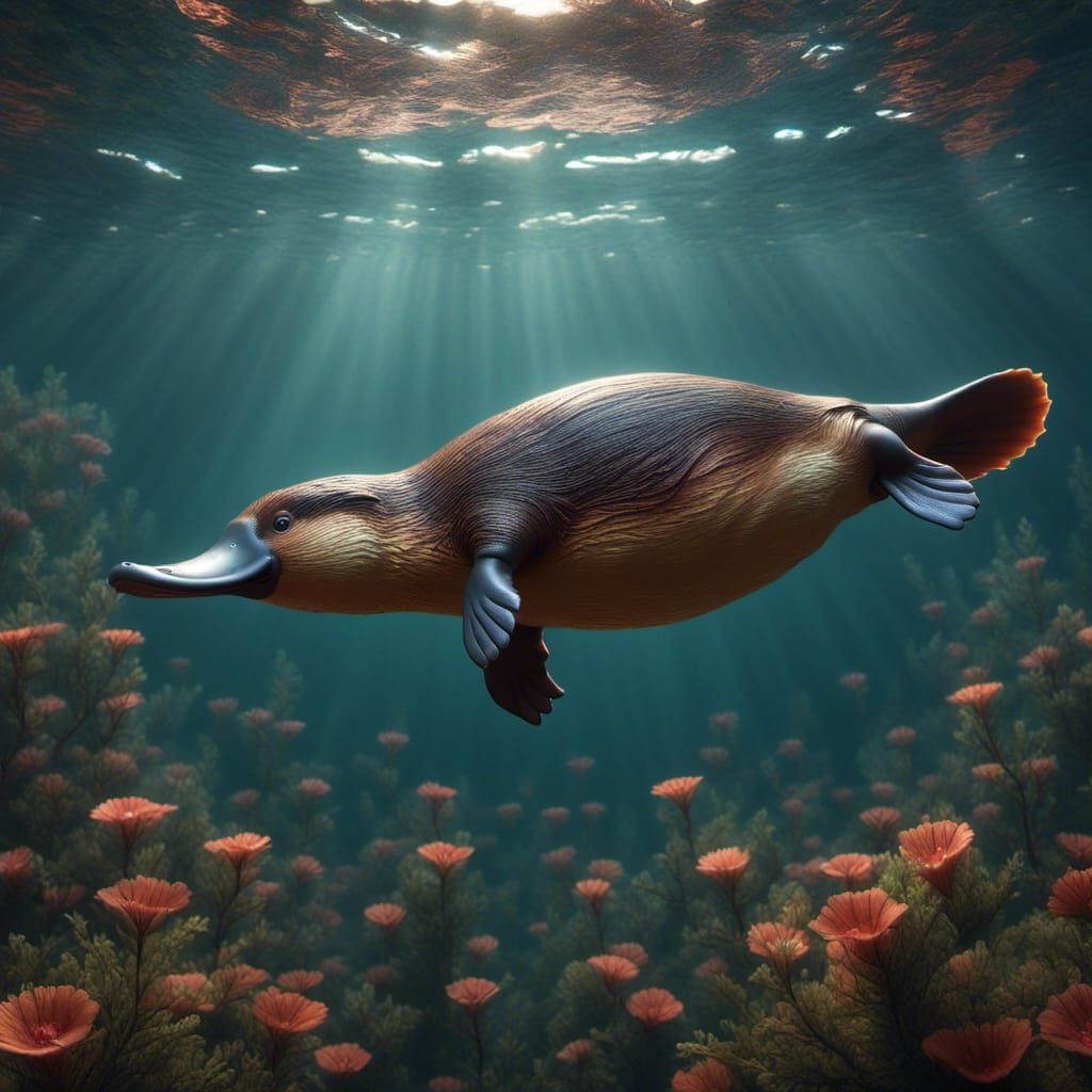 Hyperrealistic Diving Scene