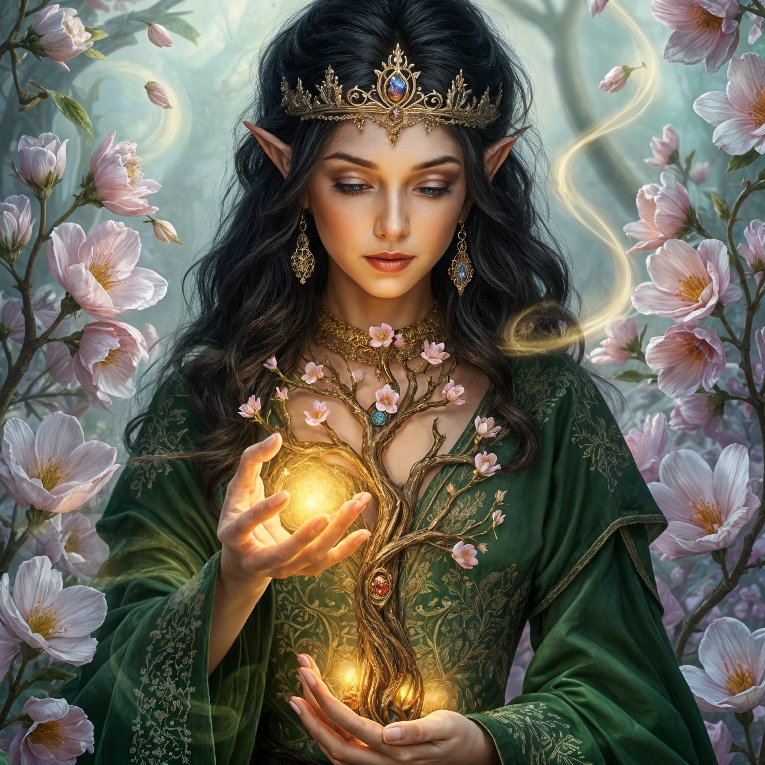 Ethereal Elvish Queen Creates Tree of Life