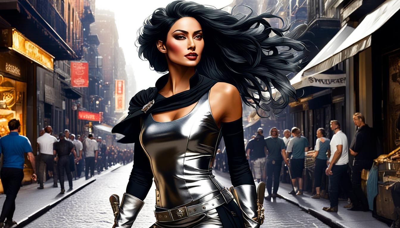 Swashbuckler Portrait in Digital Pointillism Style