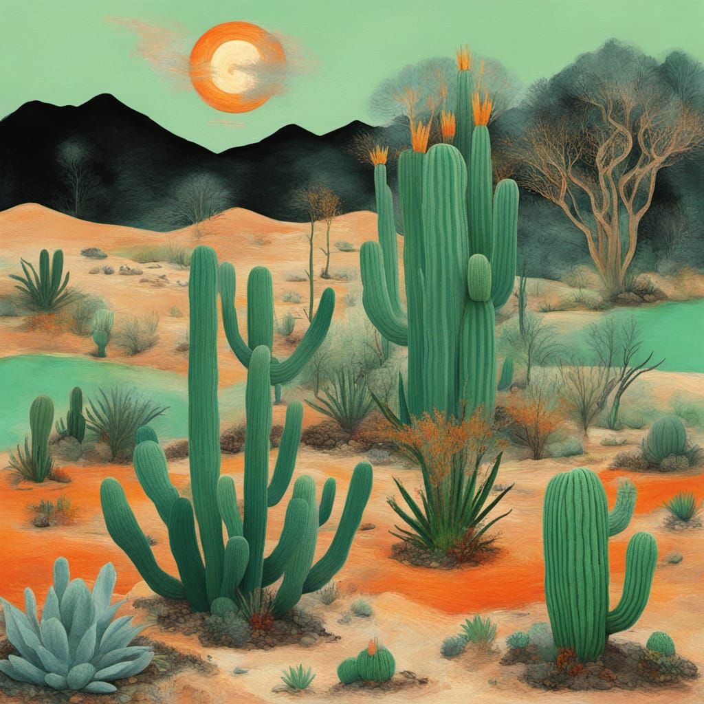 Abstract Surrealism Painting of East Bay Bourbon