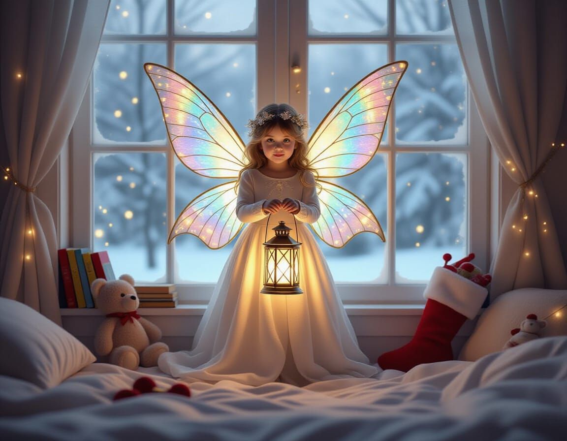 Magical Winter Wonderland Child's Bedroom with Christmas Fai...