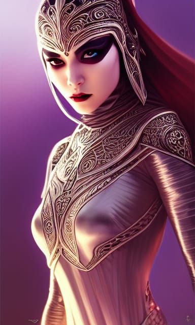 Sith Lord Portrait with Iridescent Armor in Digital Art