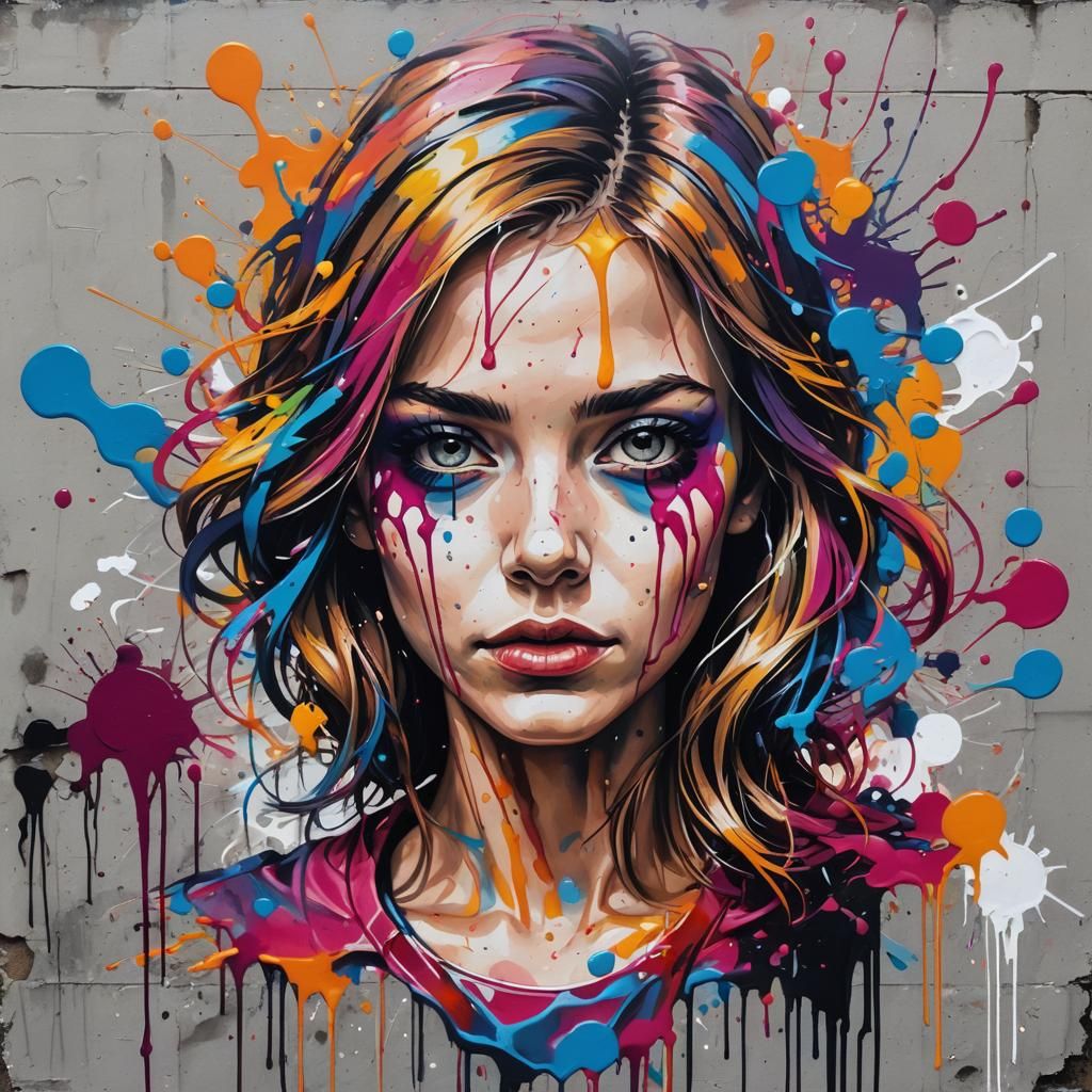 Graffiti Art with Splash and Street Art Elements