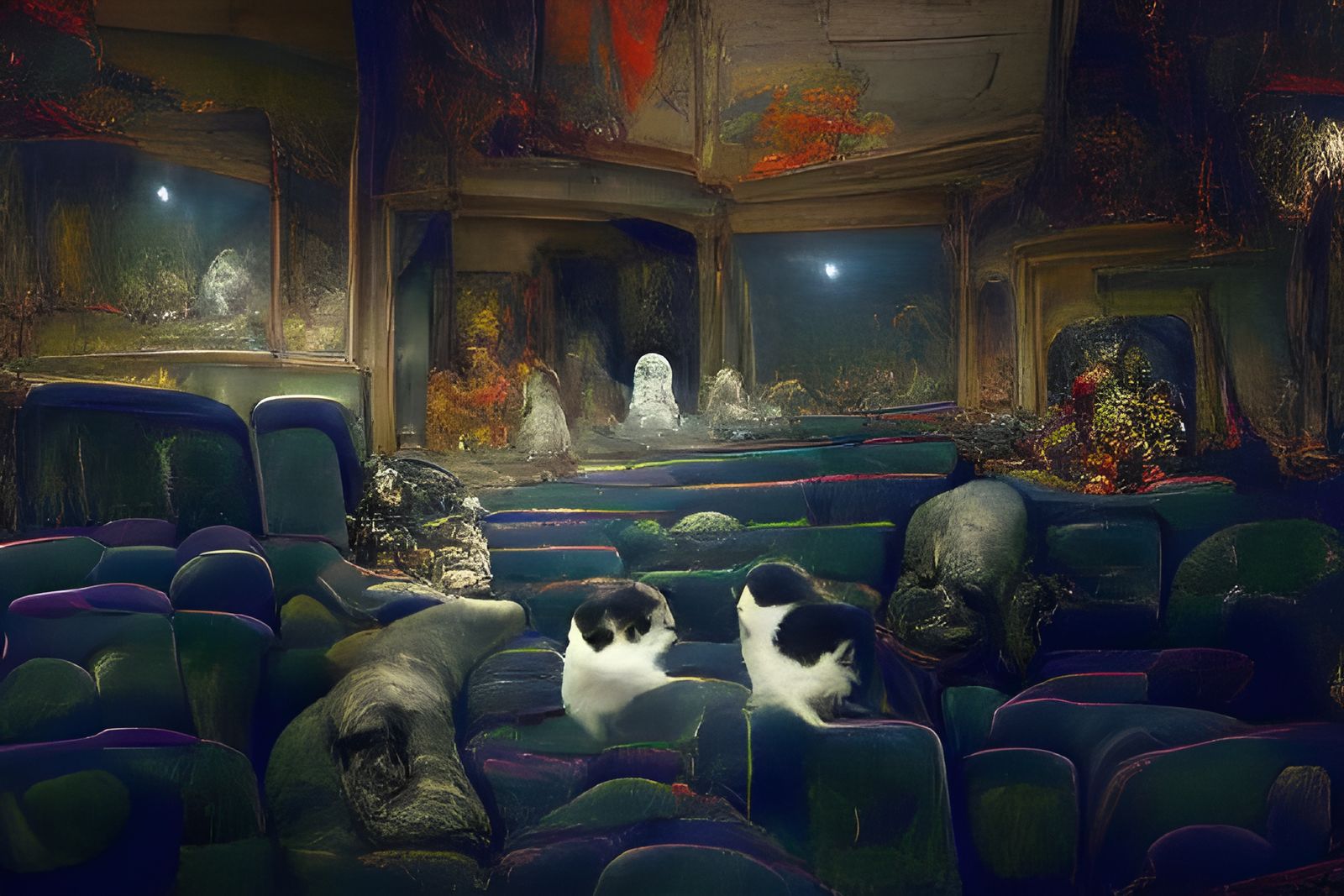 Ghosts and Cats at the Cinema, 8K Resolution