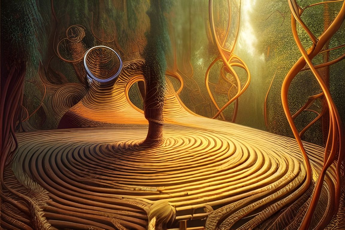 Surreal Landscape Inspired by Dali and Shishkin