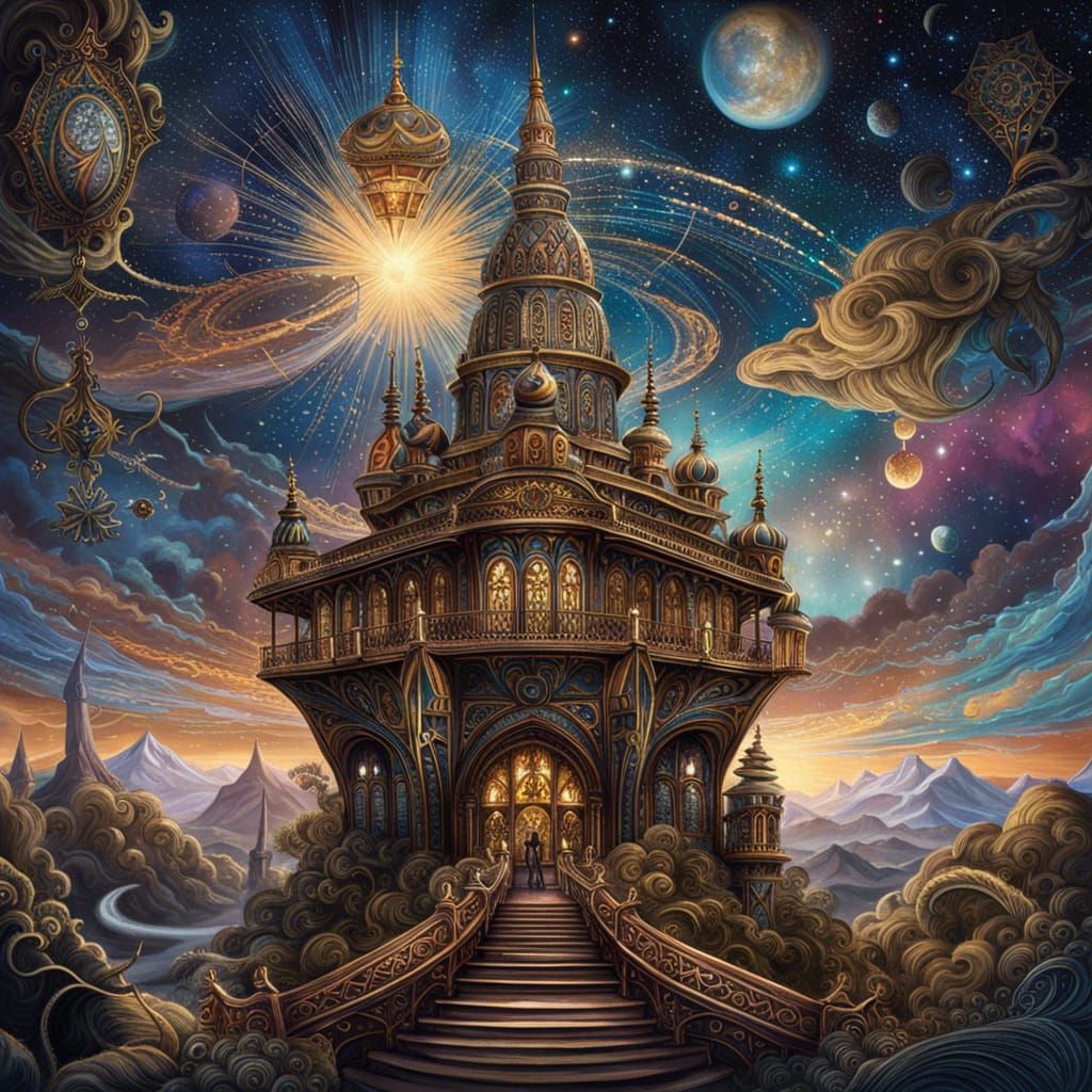 Steampunk Southern Cross Celestial Temple Art