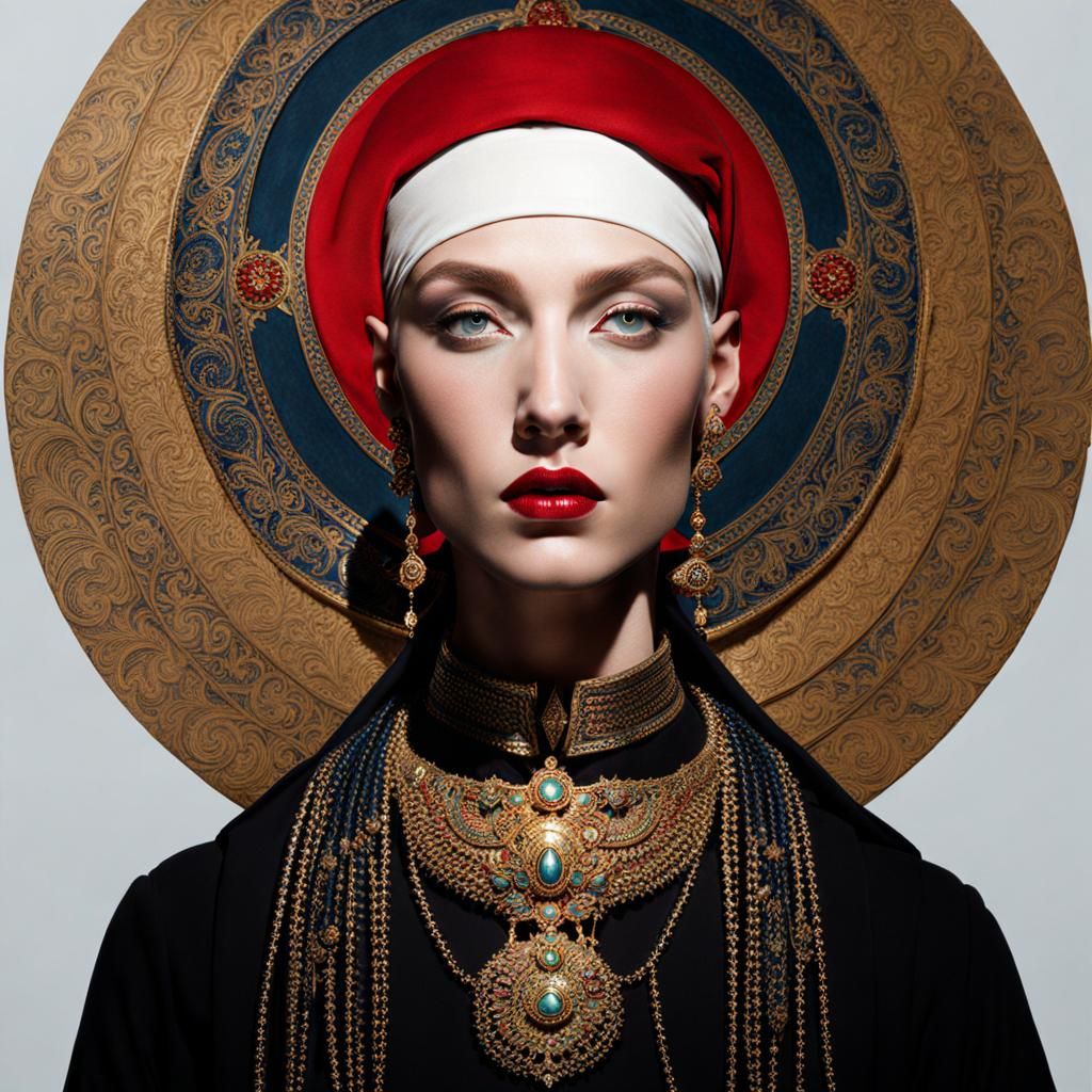 Divine Androgynous Figure Illustration