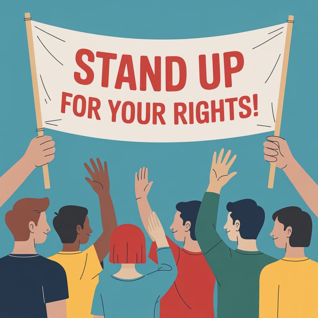 Protestors Rally for Rights with Bold Slogan