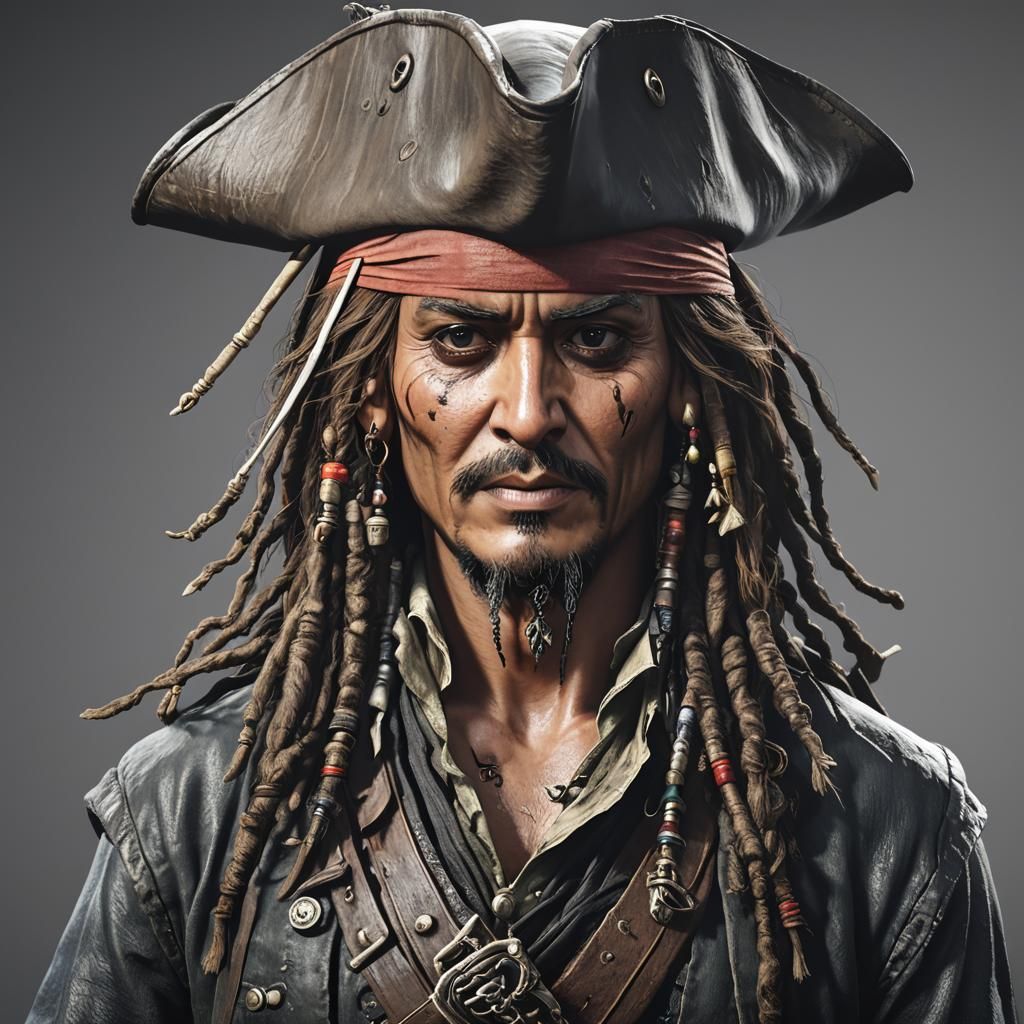 Pirate Captain 3D Rendering in Unreal Engine