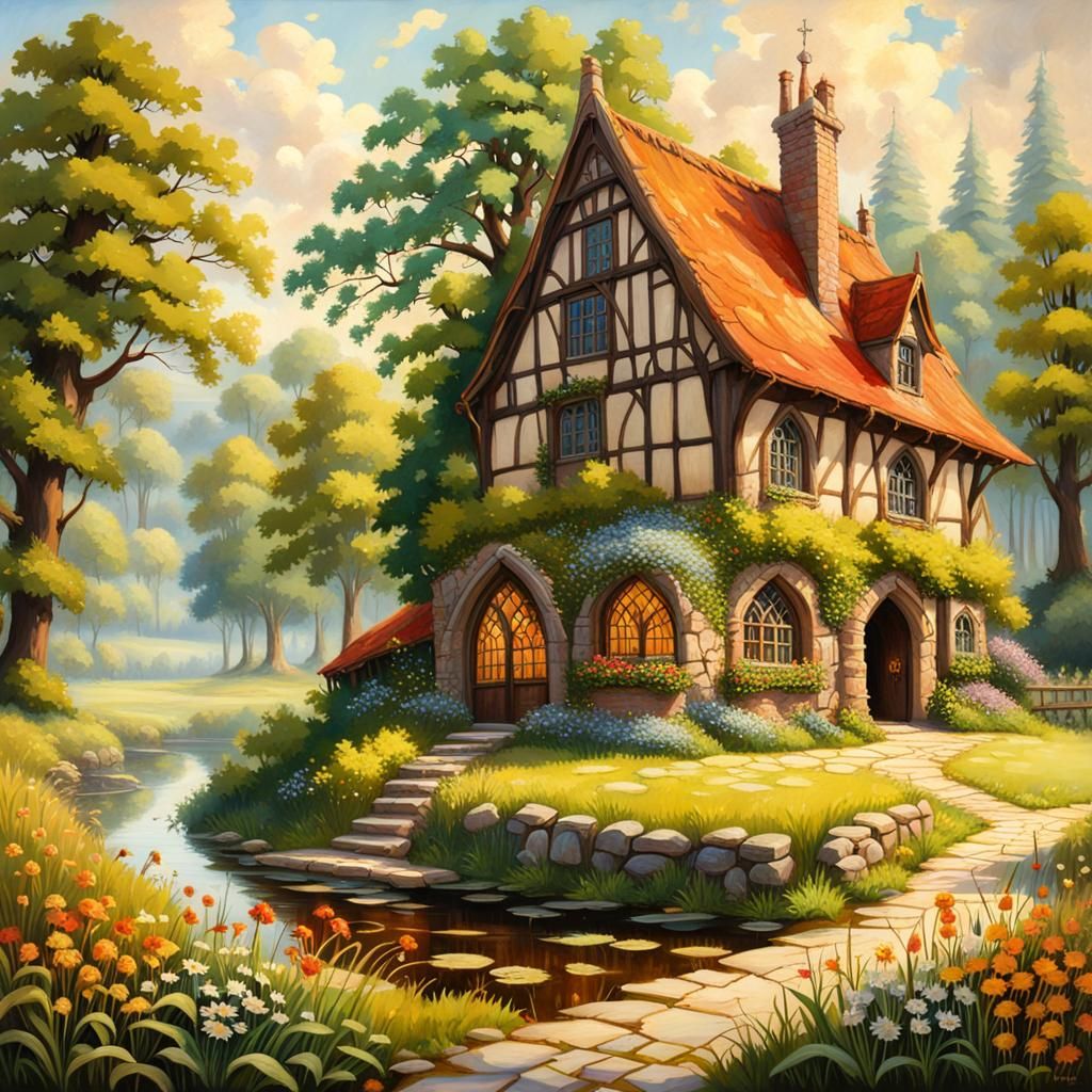 Enchanted Cottagecore Tavern in Gothic Style