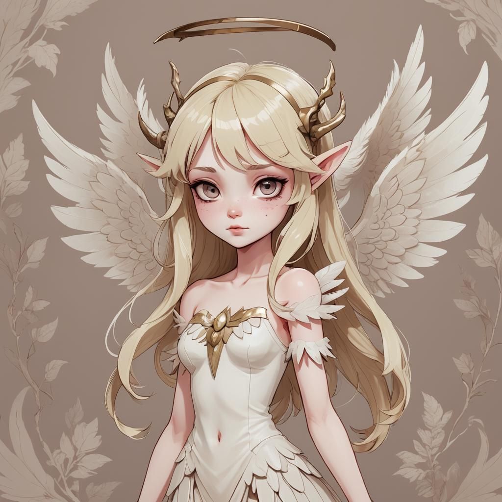 Rare Angel with Faun-like Features