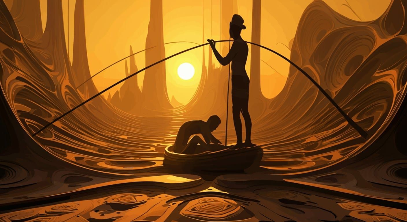 Abstract Vector Fractal with 3D Shading