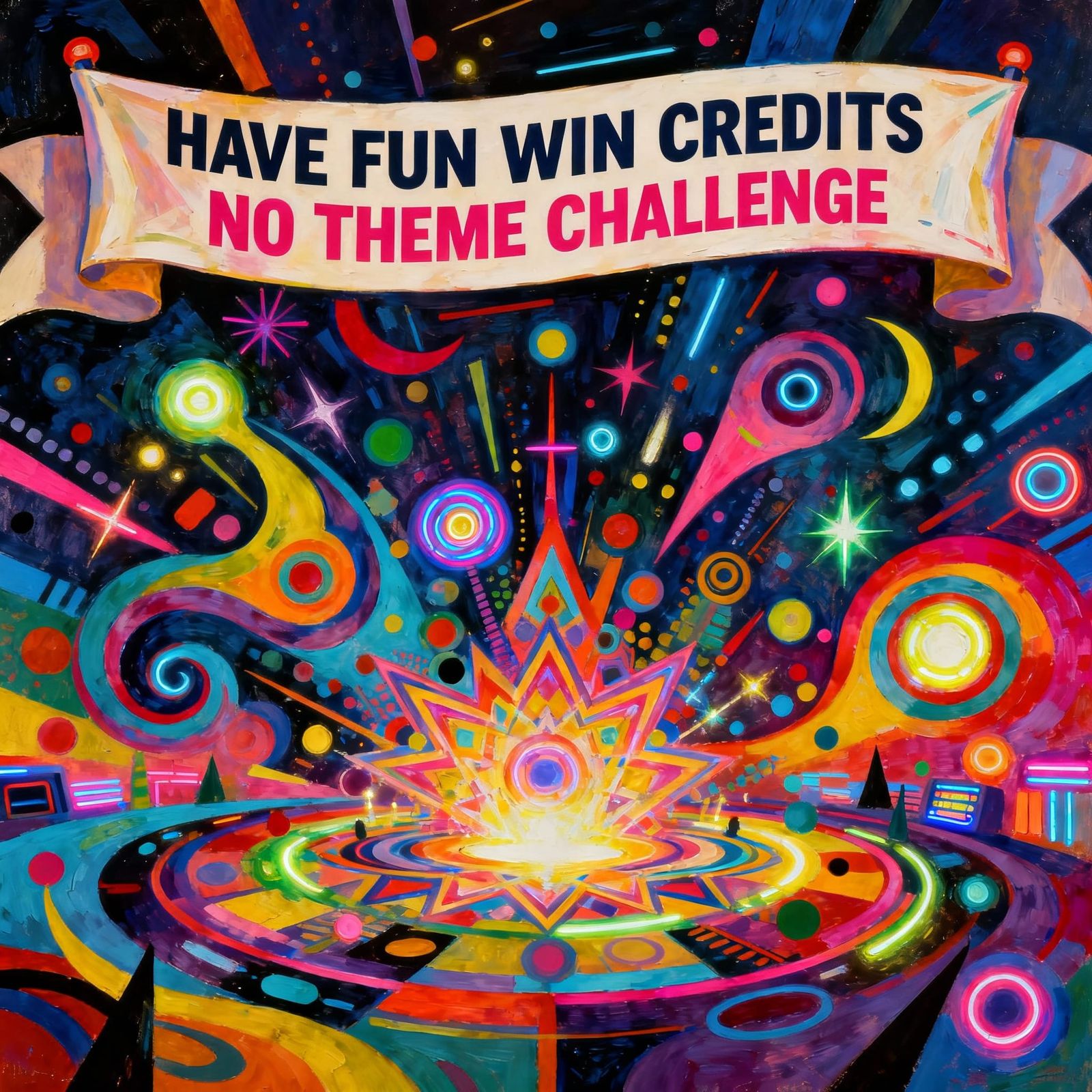 Energetic Digital Art Banner With Abstract Shapes