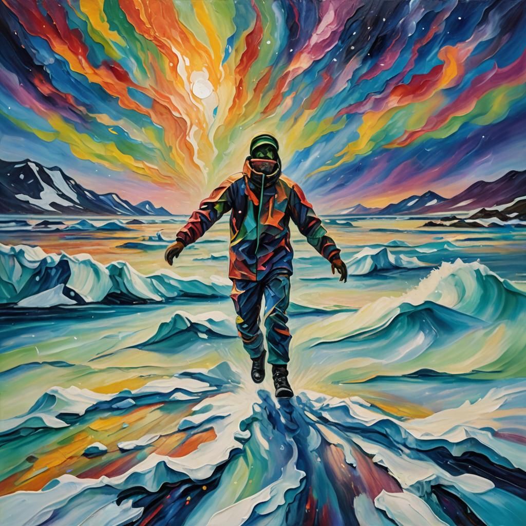 background Antarctica with northern light,
ugly, tiles, poorly drawn hands, poorly drawn feet, poorly drawn face, out of...