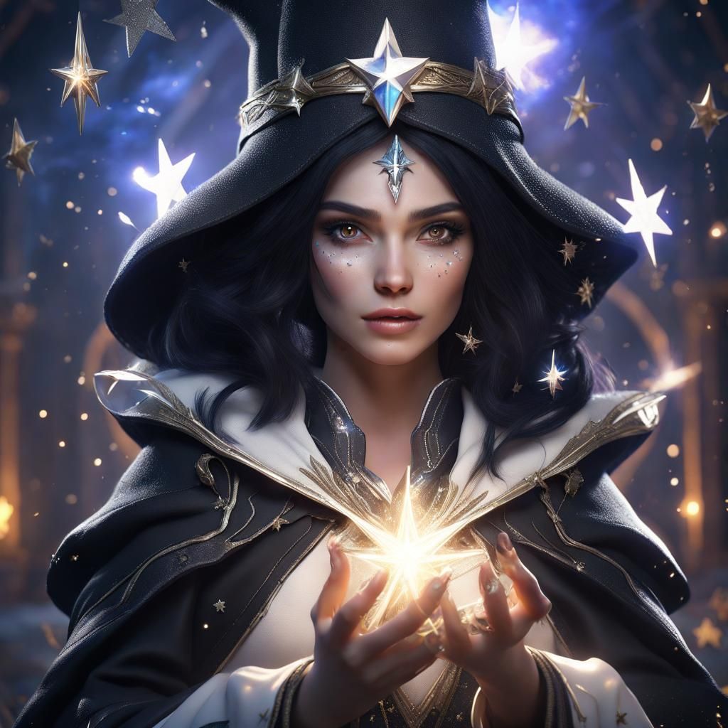 Wizard Princess Casting Magic: Fantasy Concept Art