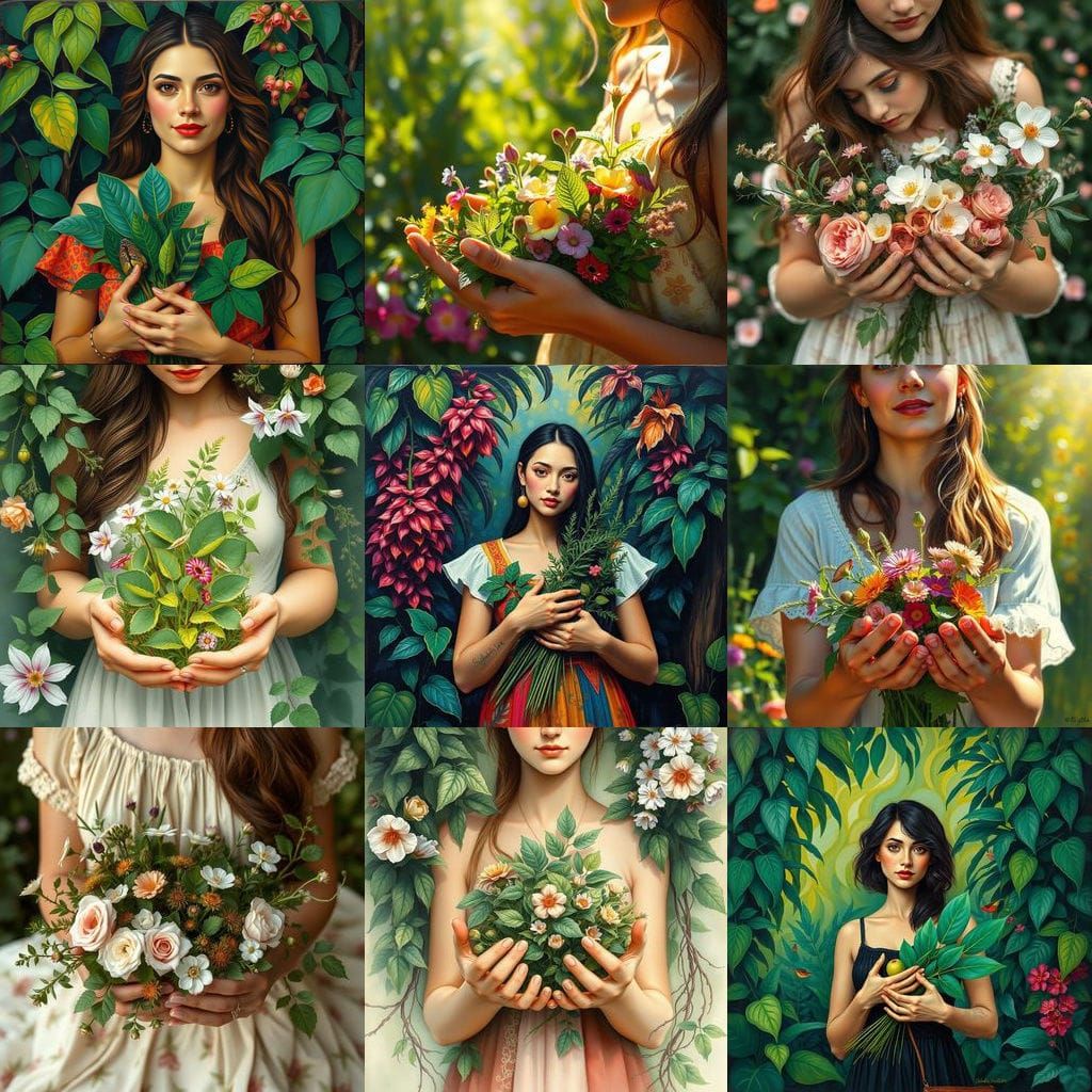 Nature in Hand: AI Generated Image