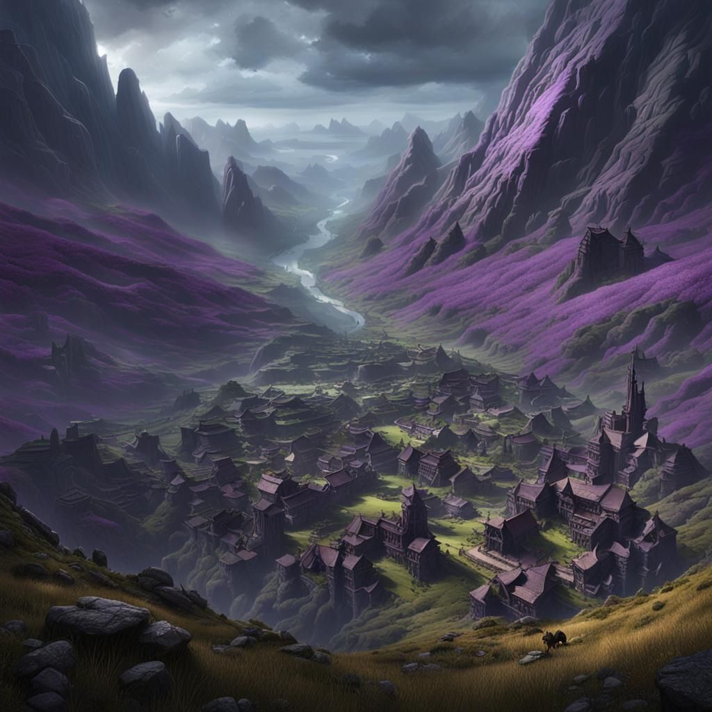 Monstrous Valley of Ruin: Dark Fantasy Concept Art