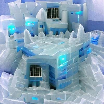 Majestic AI-Generated Ice Fortress