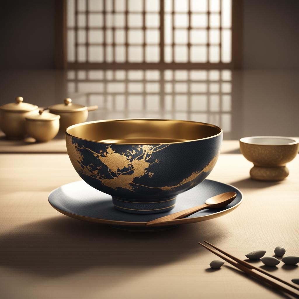 Kintsugi Tea Bowl in Japanese Ceremony