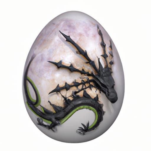 Hyperrealistic Dragon Easter Egg with Detailed Texture