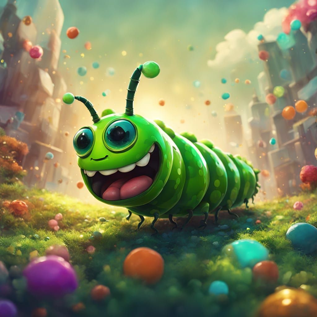 Anthropomorphic Caterpillar Concept Art in Unreal Engine