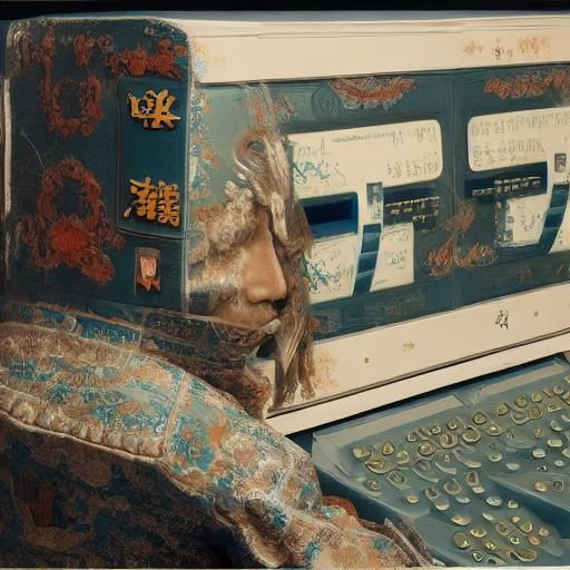 Porcelain Computer Scientist with Chewing Gum, Dutch Style