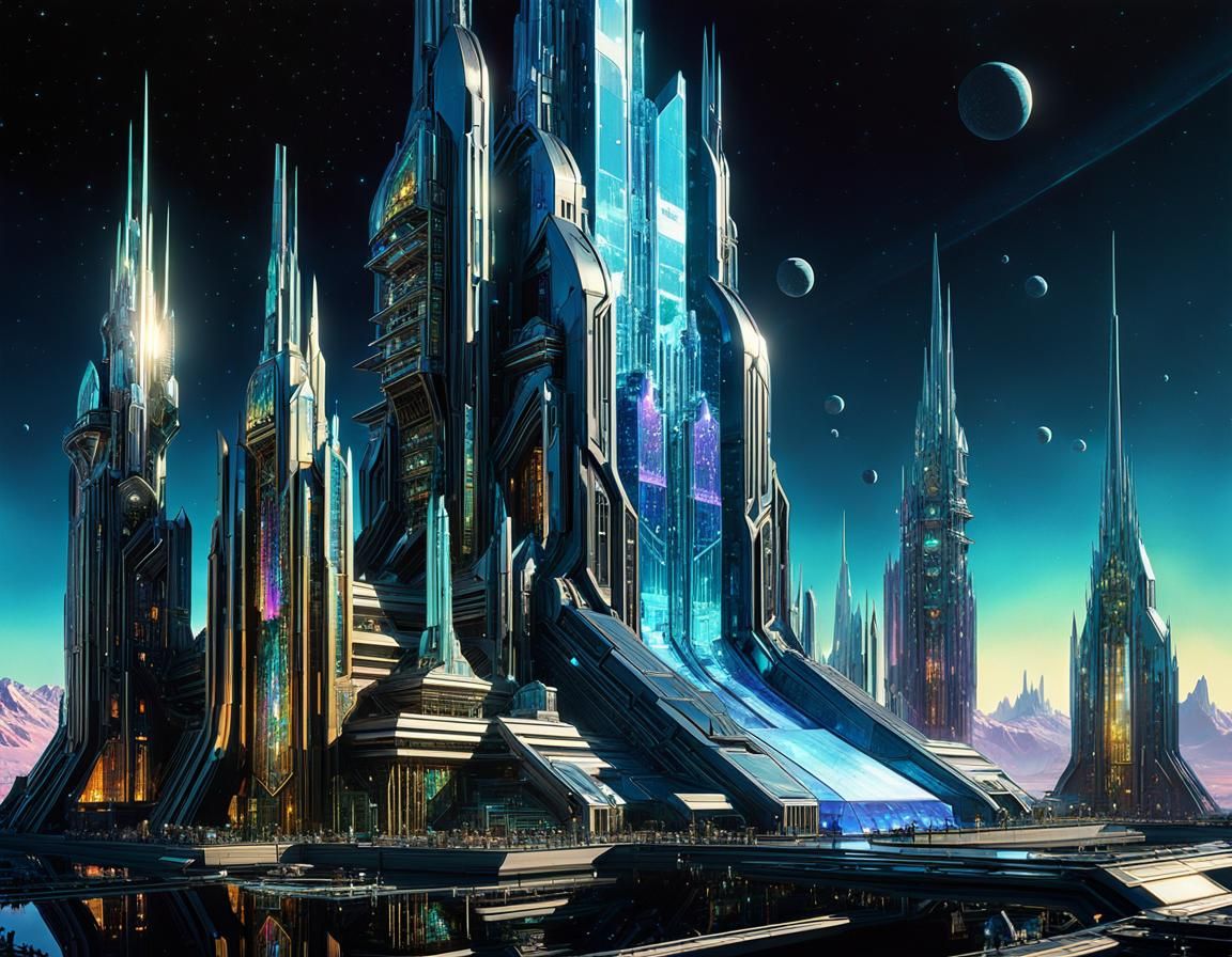 Glasspunk Arcology in Deep Space: A Teslapunk Vision