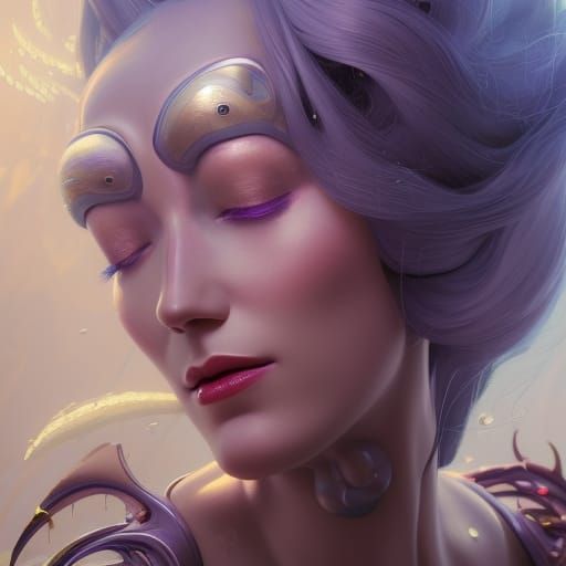 Robotic Ursula Portrait in Artgerm Style