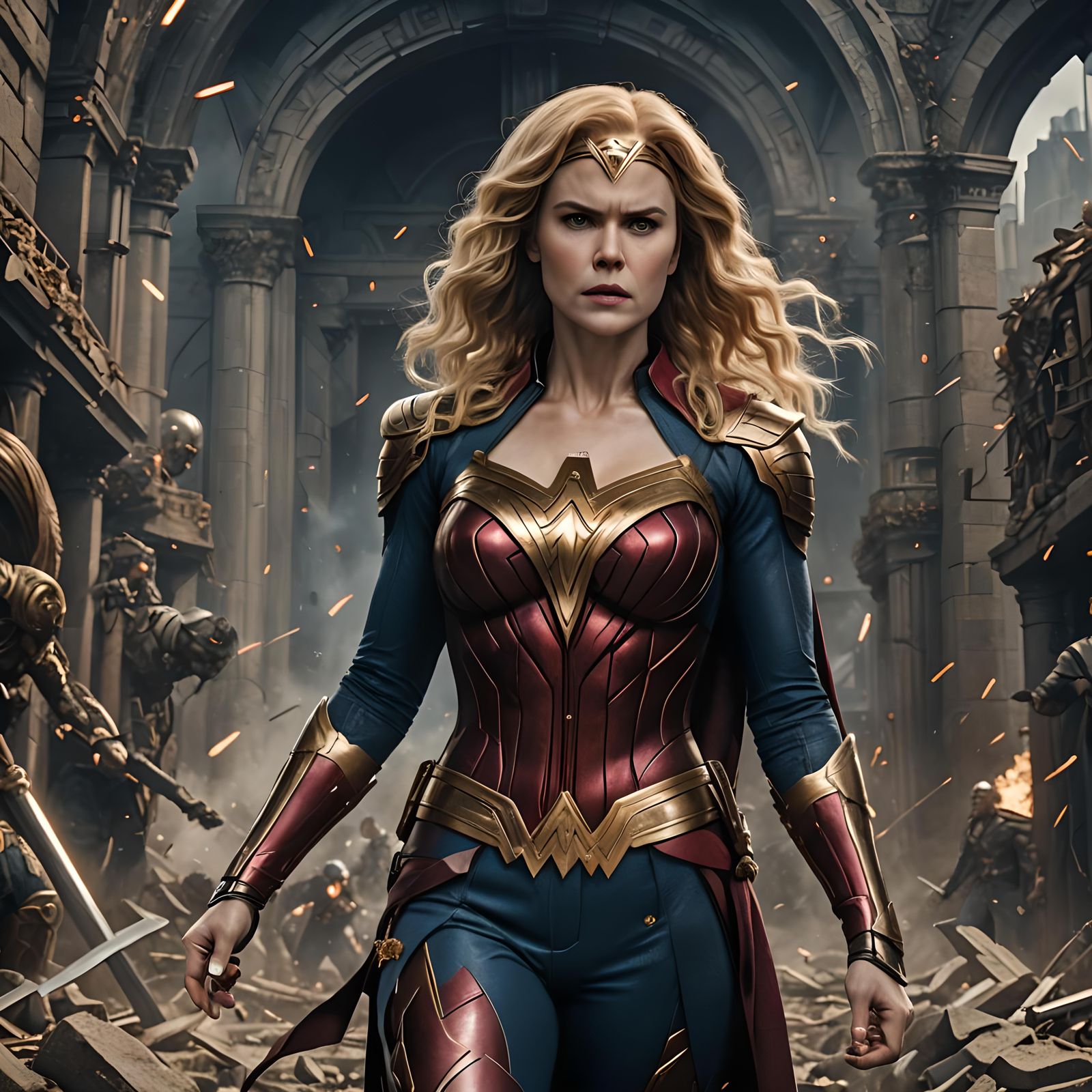 Wonder Woman Detailed Matte Painting in 8K