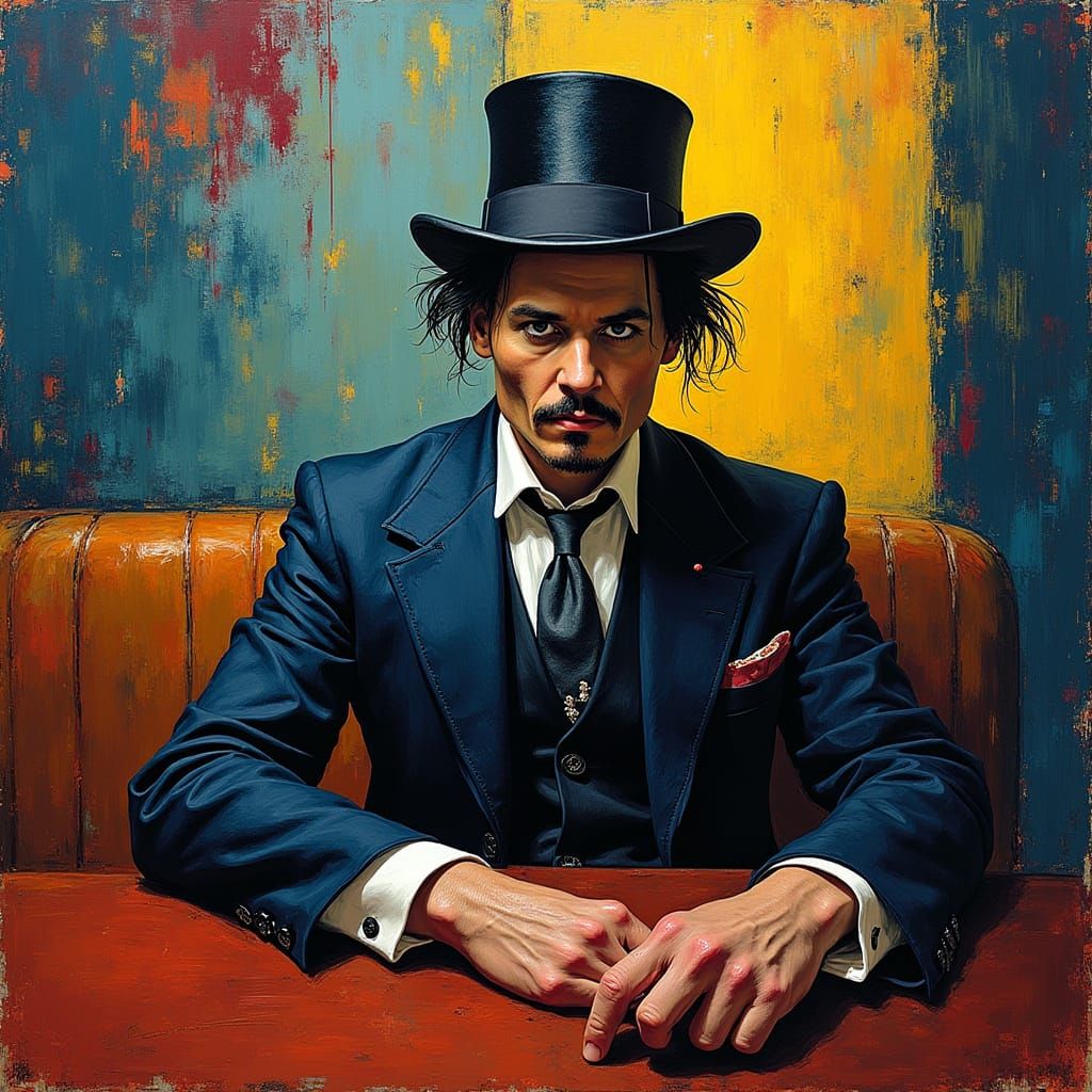 Vincent van Gogh-Inspired Portrait of Johnny Depp in a Whims...