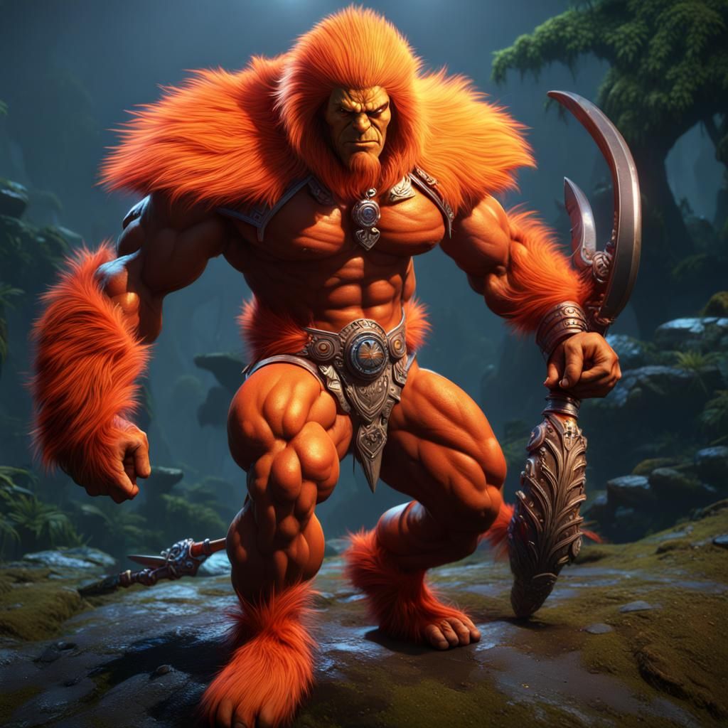 Beast Man in Jungle Environment