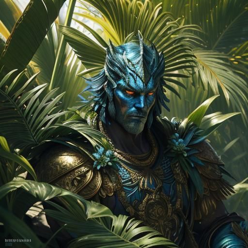Tropical Queen in Armor: Fantasy Concept Art