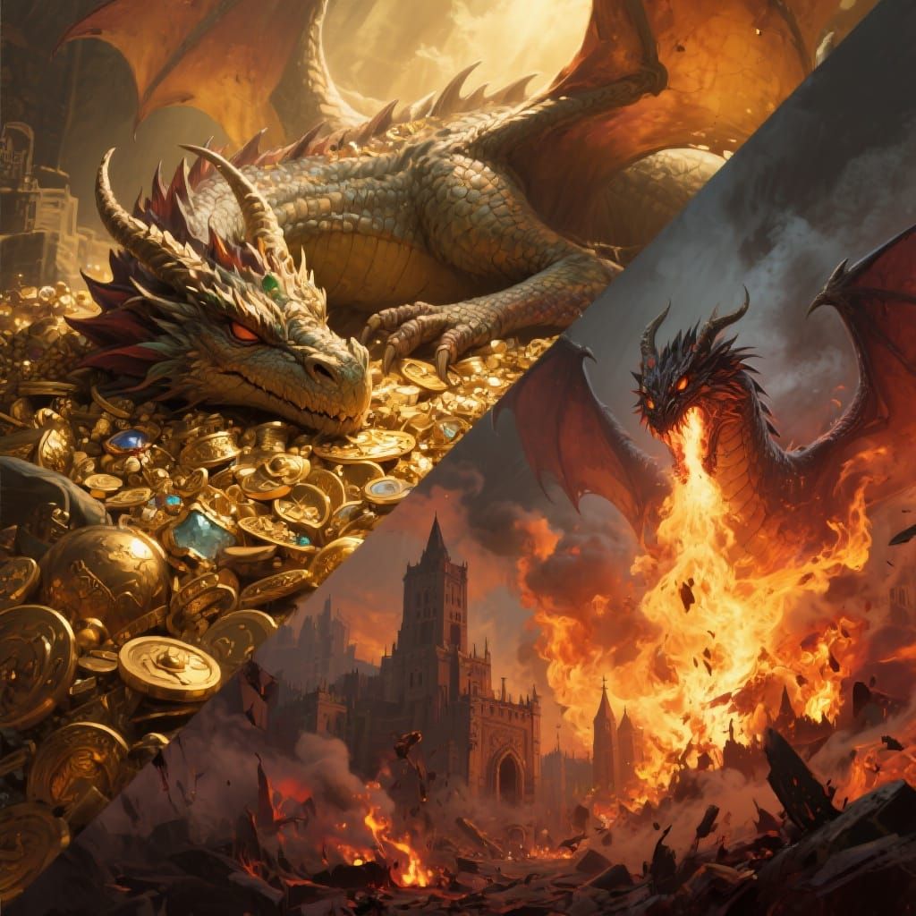 Dragon of Peace and Destruction: A Fantasy Illustration