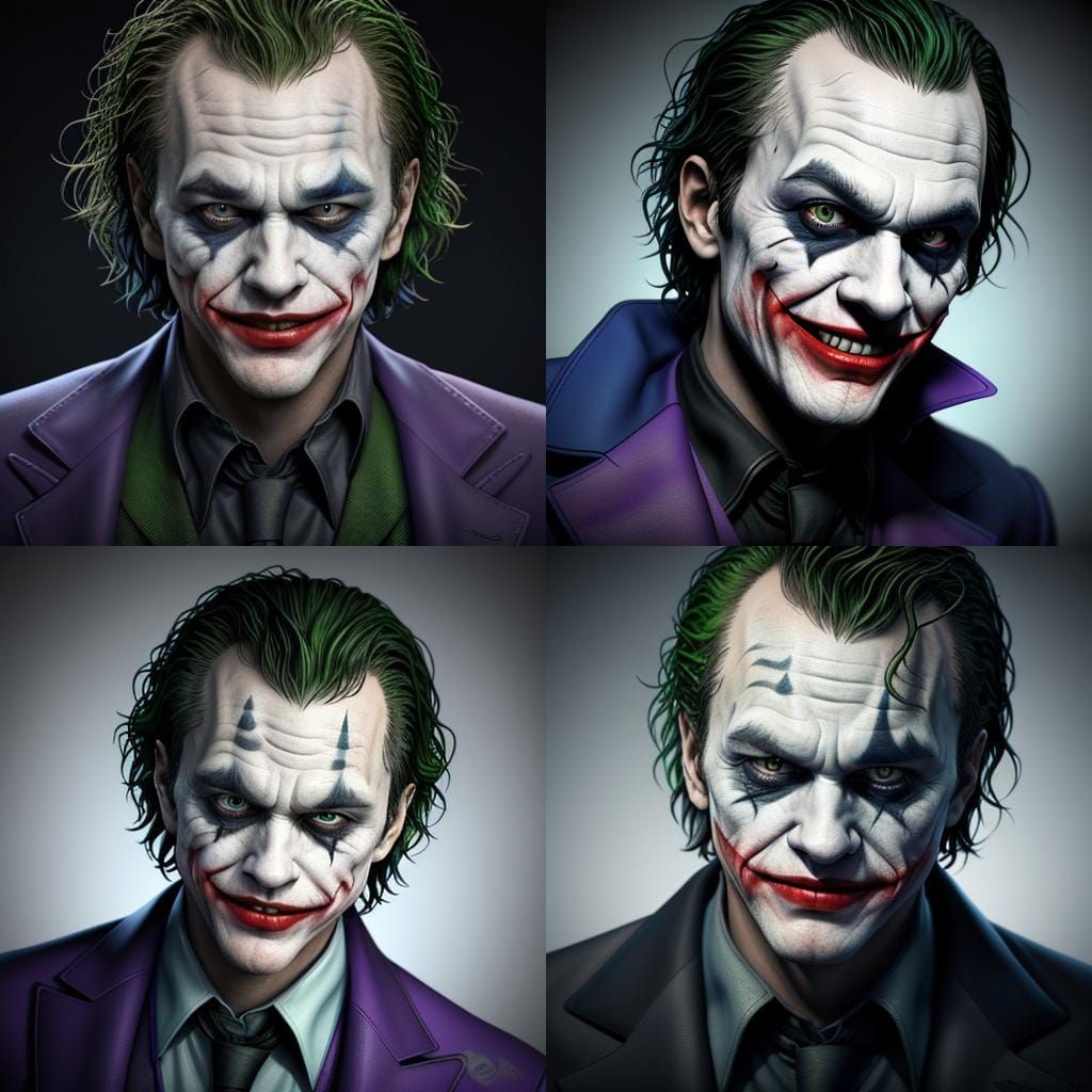 Teary-Eyed Joker Close-Up: 3D Digital Art