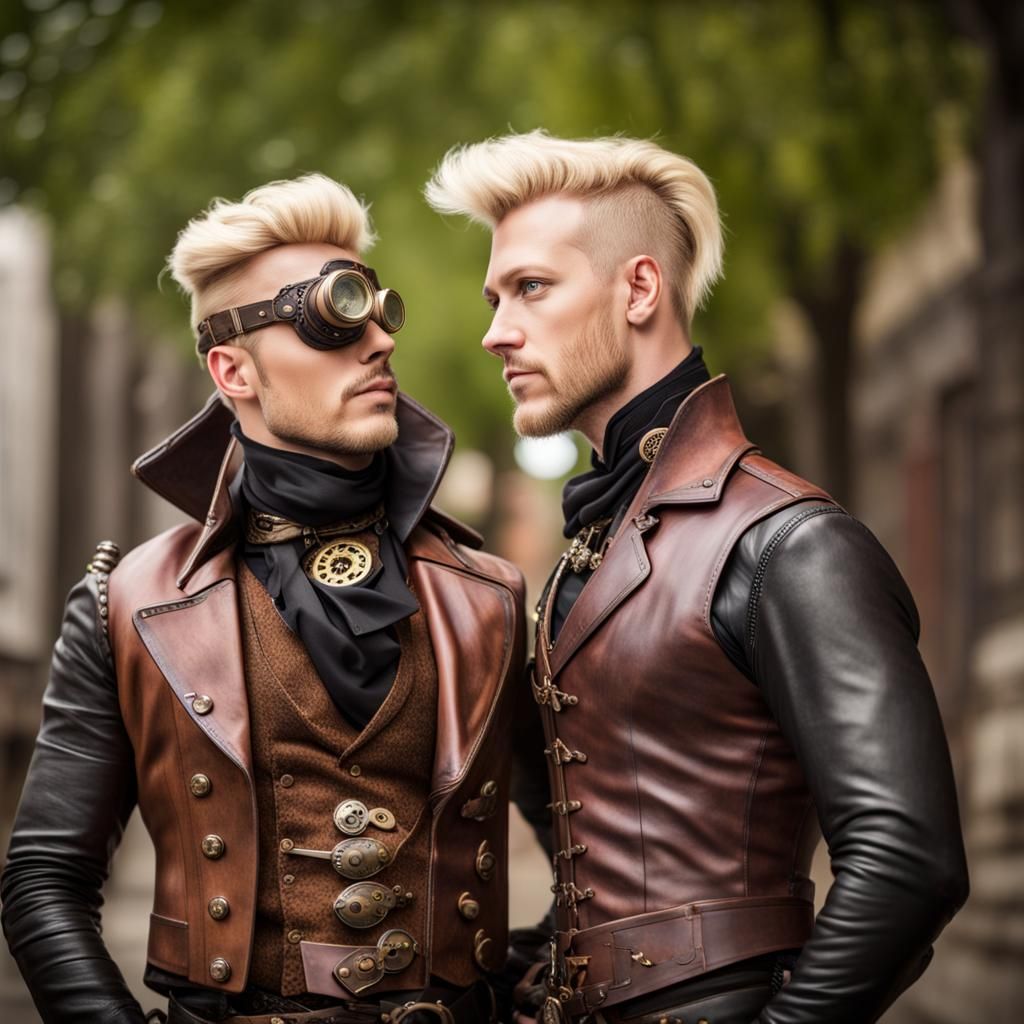Steampunk blond men