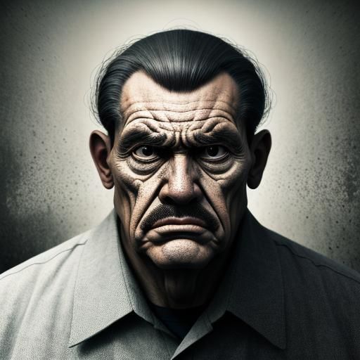 Surreal Man: A Portrait Distorted by Time