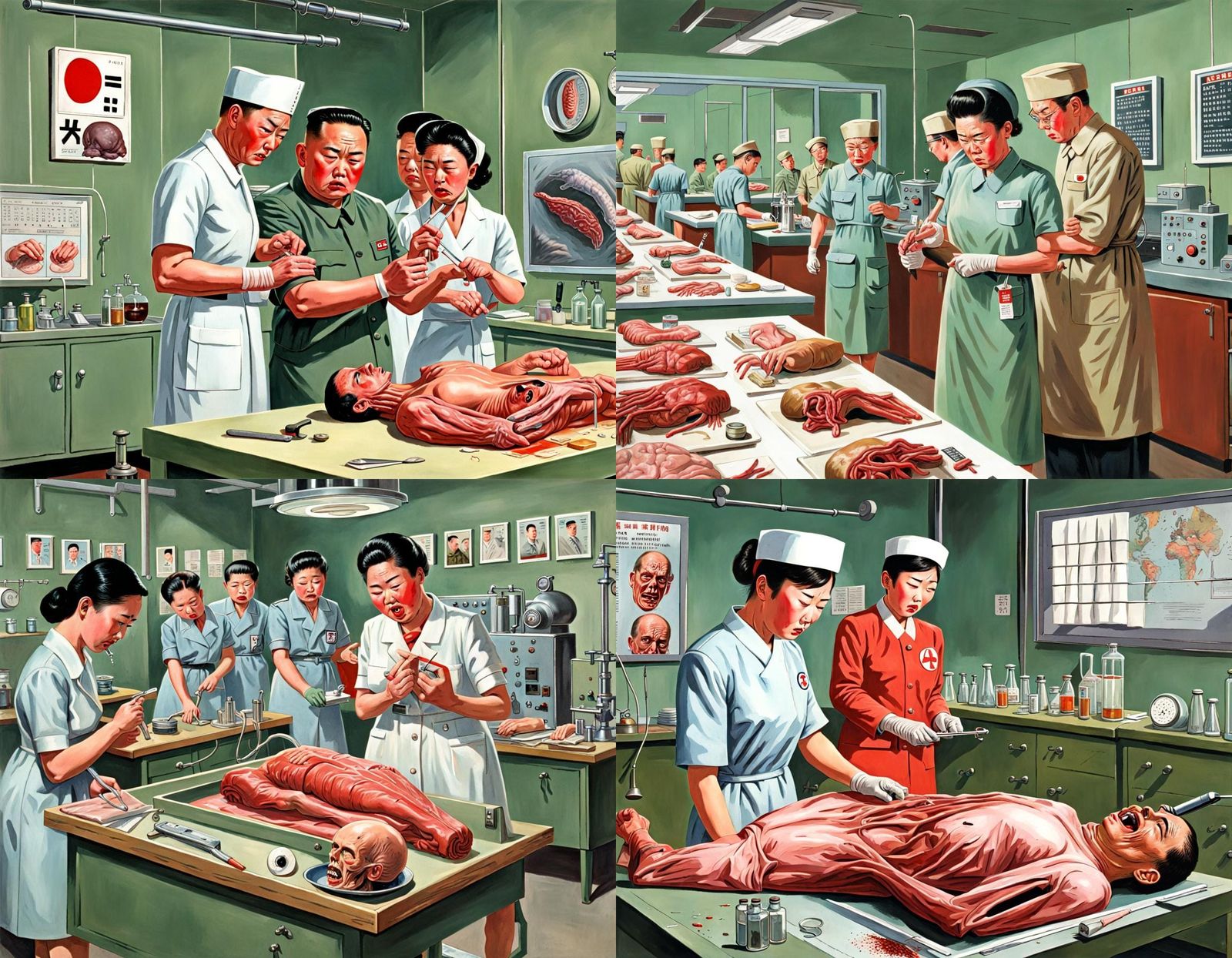 Horrific North Korean Laboratory in Ladybird Style