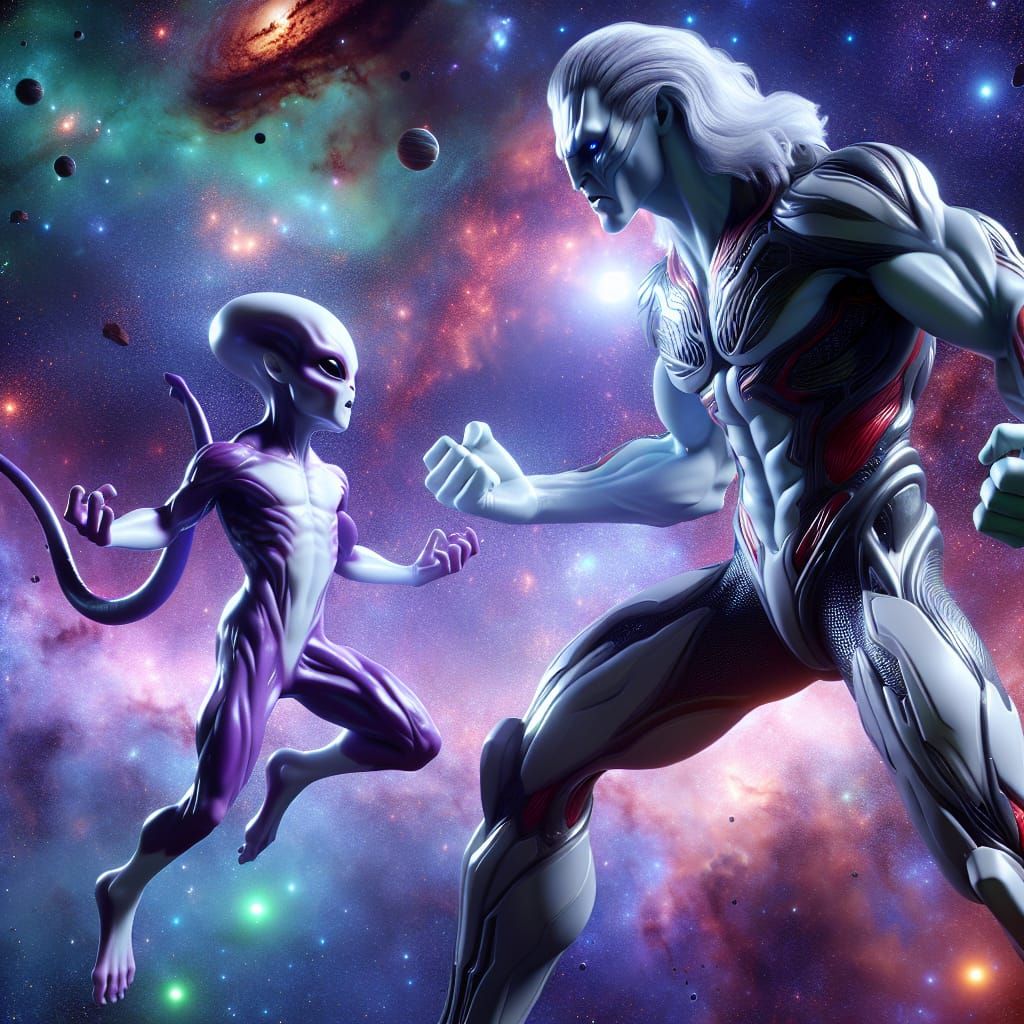 Epic Space Battle Between Alien Entities