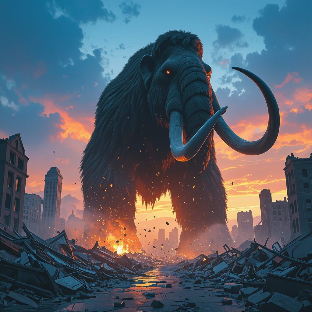 Mammoth Rampage Through Ancient Ruins