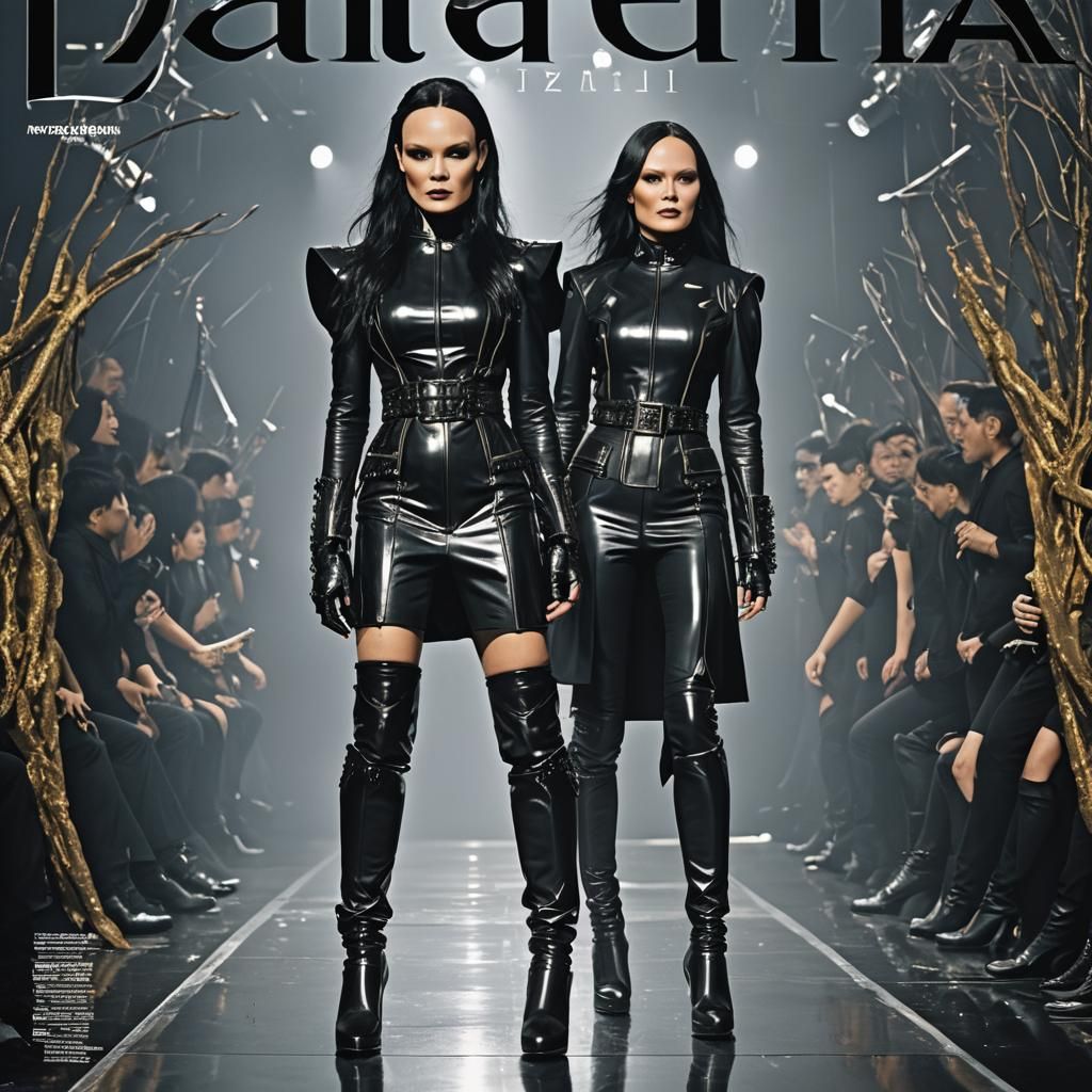 Magazine Cover with Singer in Latex Finery