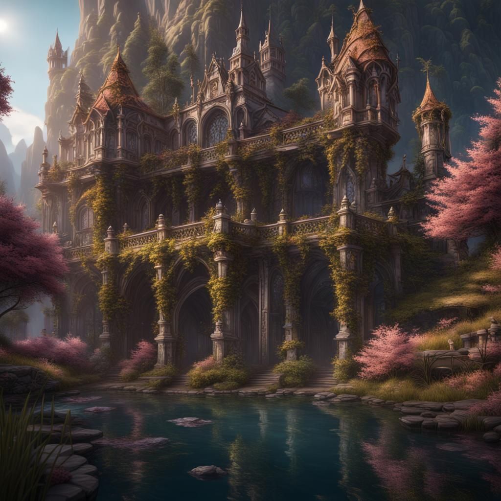 Detailed Matte Painting of Lilyrose in Deep Color