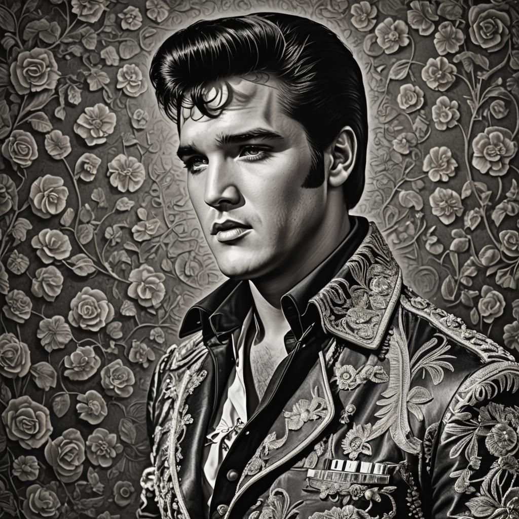 Hyperrealistic Elvis Presley Poster in High Definition