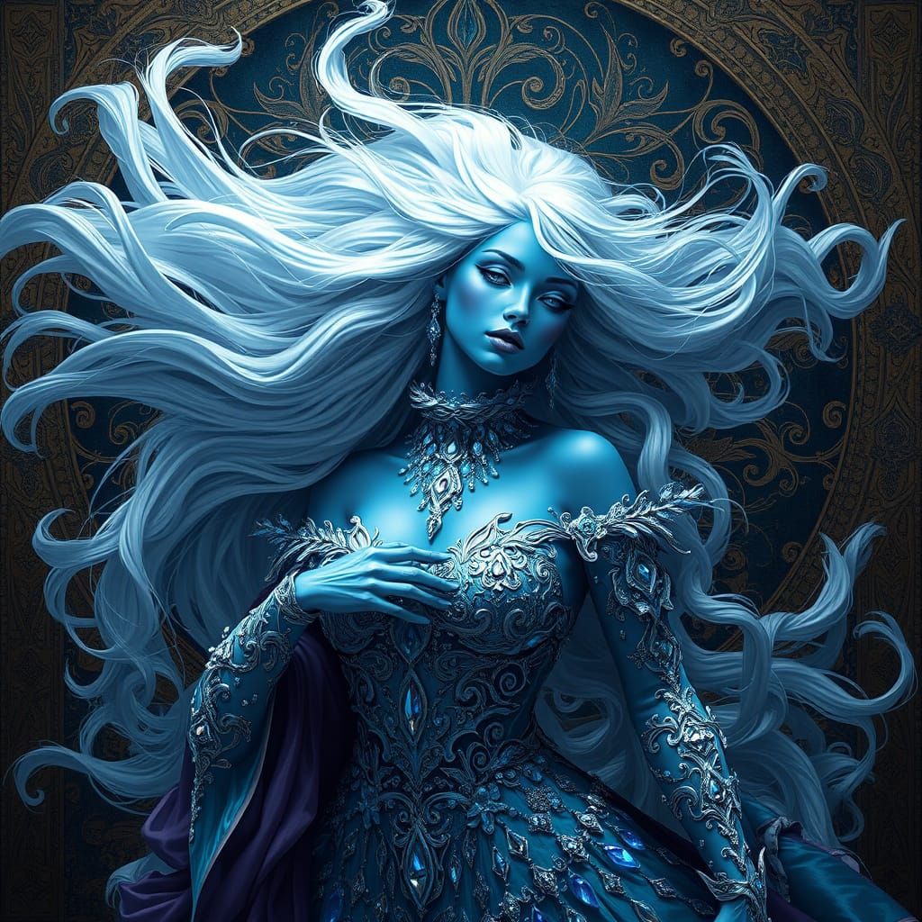 Ethereal Fantasy Goddess in Dreamlike Realm
