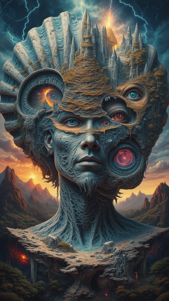 Surreal Mindscape: Seashell Mouth Island