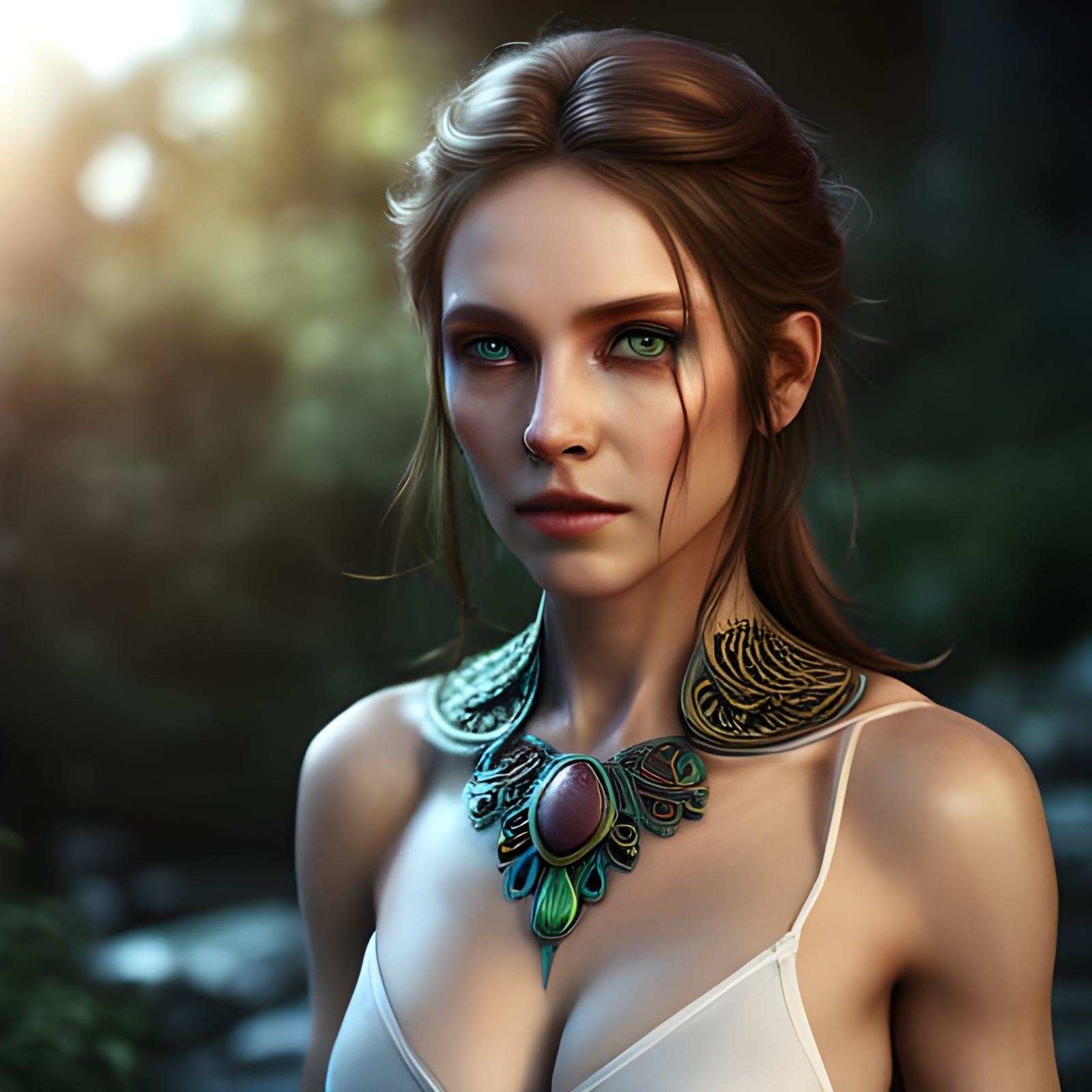 Hyperrealistic Girl in Detailed Matte Painting Style